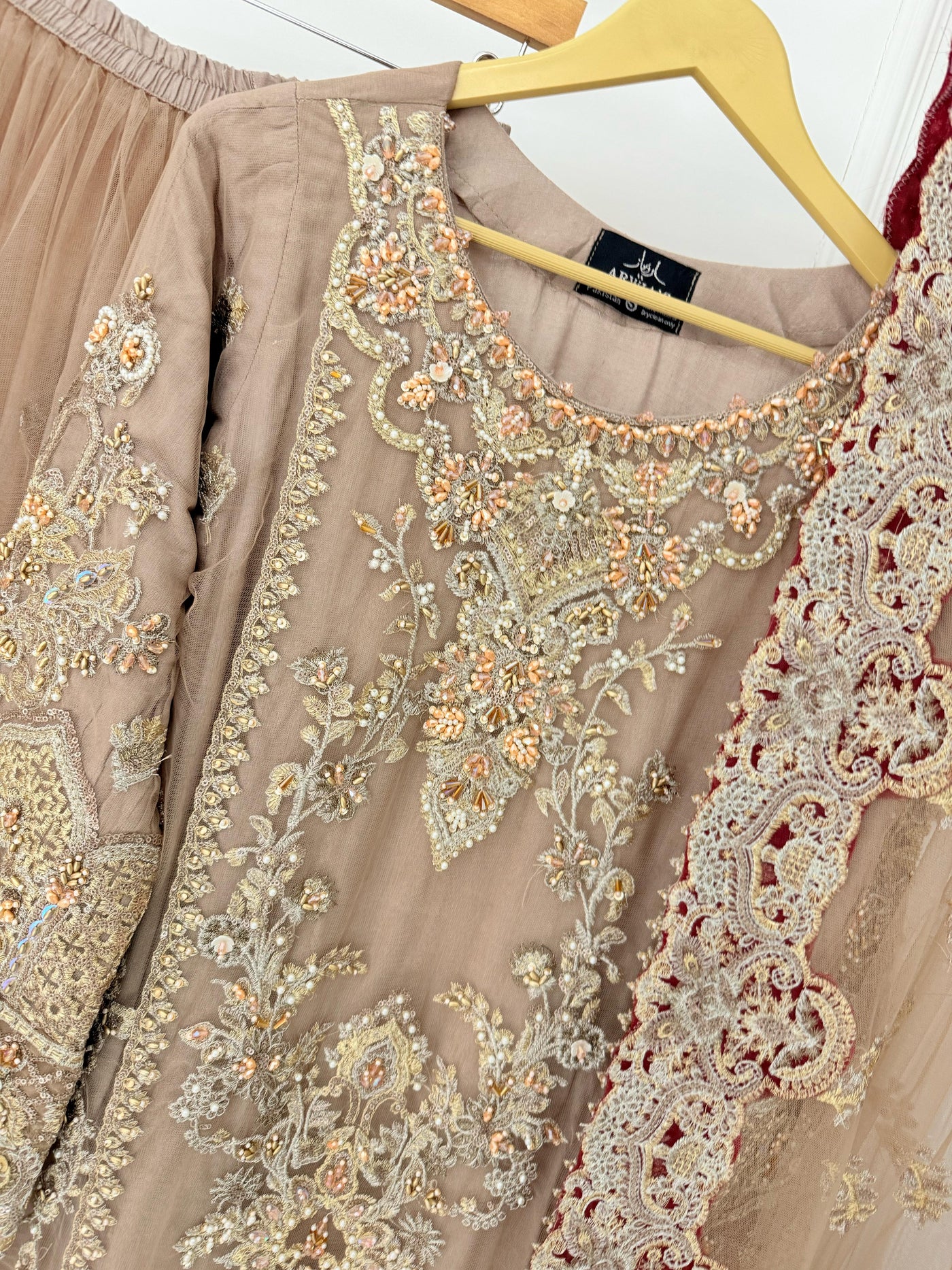 ARWS-05- Brown - Readymade - ARW Chiffon Collection 2025 - Memsaab Online