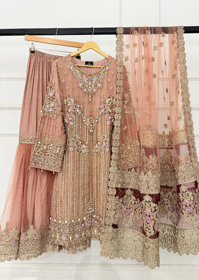 ARWS-02- Pink - Readymade - ARW Chiffon Collection 2025 - Memsaab Online