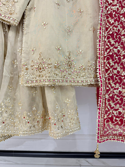 SRB3235 - HALEEMA - Gold/Pink - Sehrish B Design 2025 - Memsaab Online