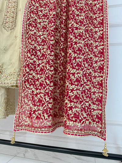 SRB3235 - HALEEMA - Gold/Pink - Sehrish B Design 2025 - Memsaab Online