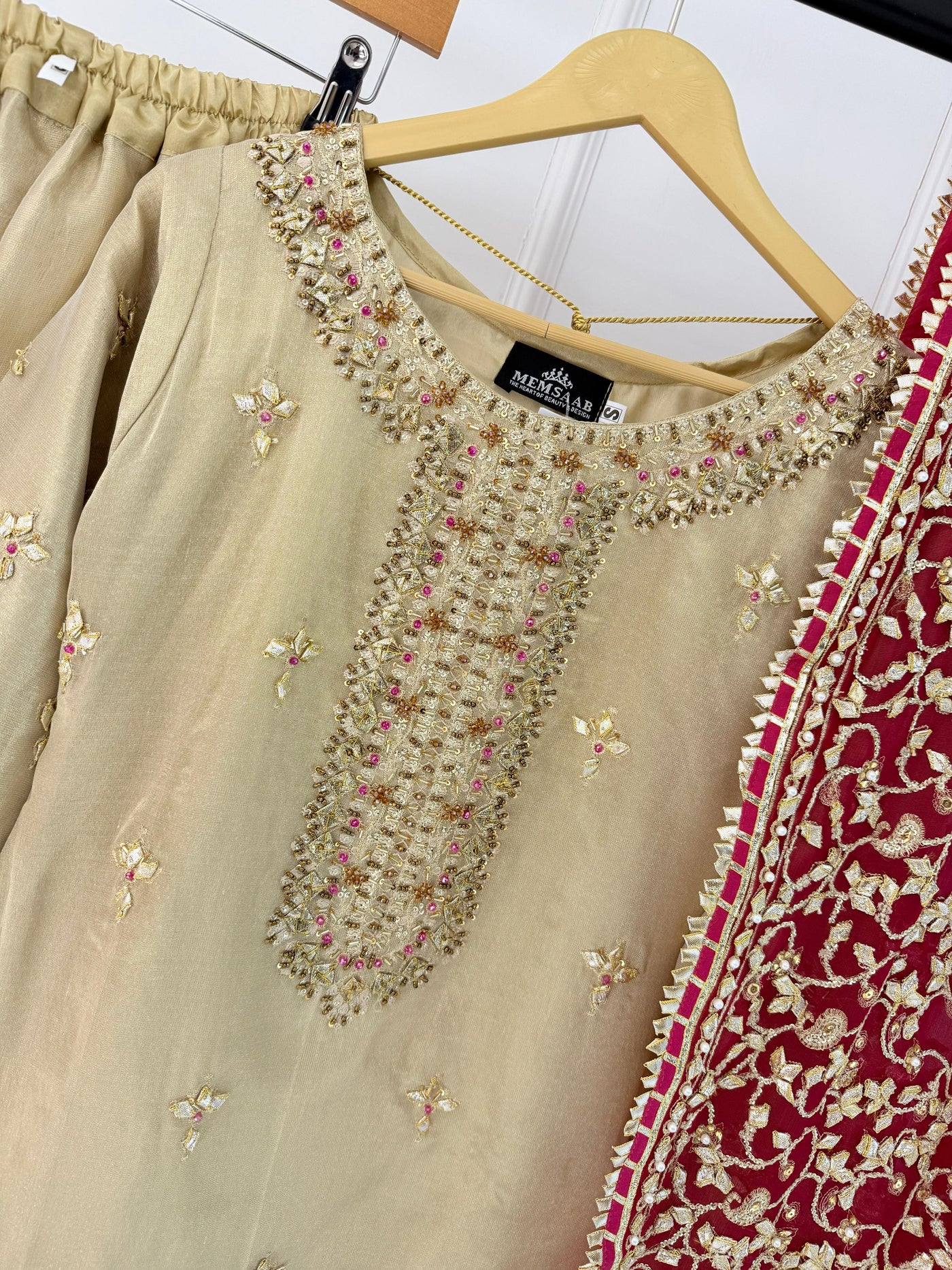 SRB3235 - HALEEMA - Gold/Pink - Sehrish B Design 2025 - Memsaab Online