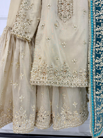 SRB3235 - Gold/Green - Sehrish B Design 2025 - Memsaab Online