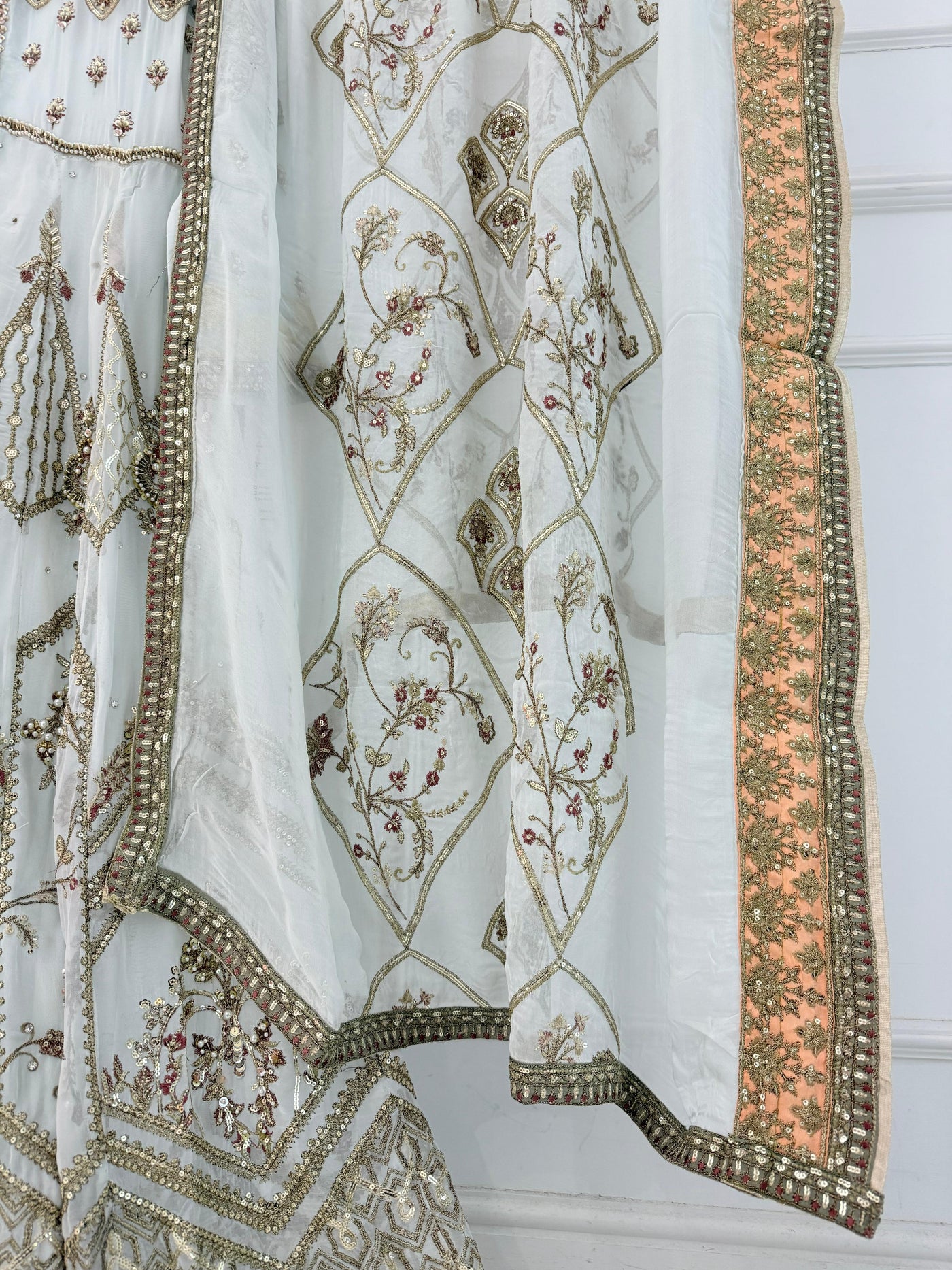 MARW-1601- Light Sky - Readymade Wedding Wear Outfit - Memsaab Online