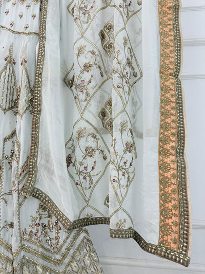 MARW-1601- Light Sky - Readymade Wedding Wear Outfit - Memsaab Online