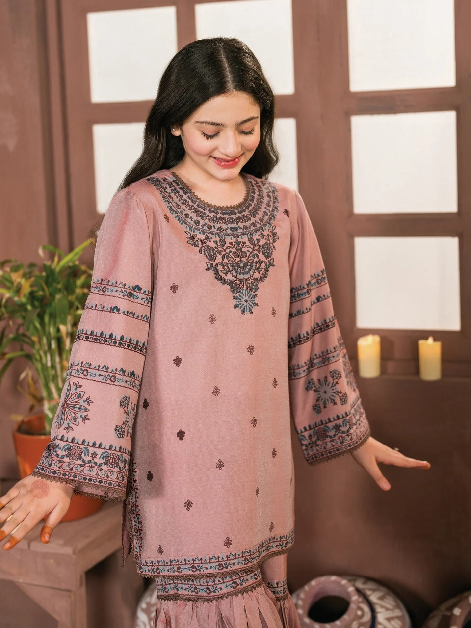 GNT-5005 - Zaria- Readymade Kids Suit by Garnet 2024 - Memsaab Online
