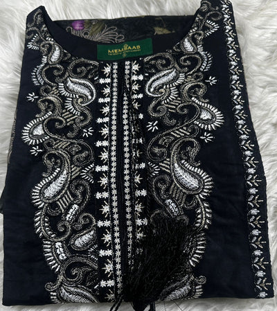 ATR-1136-Black- Sehrish B Lux Cotton - Memsaab Online
