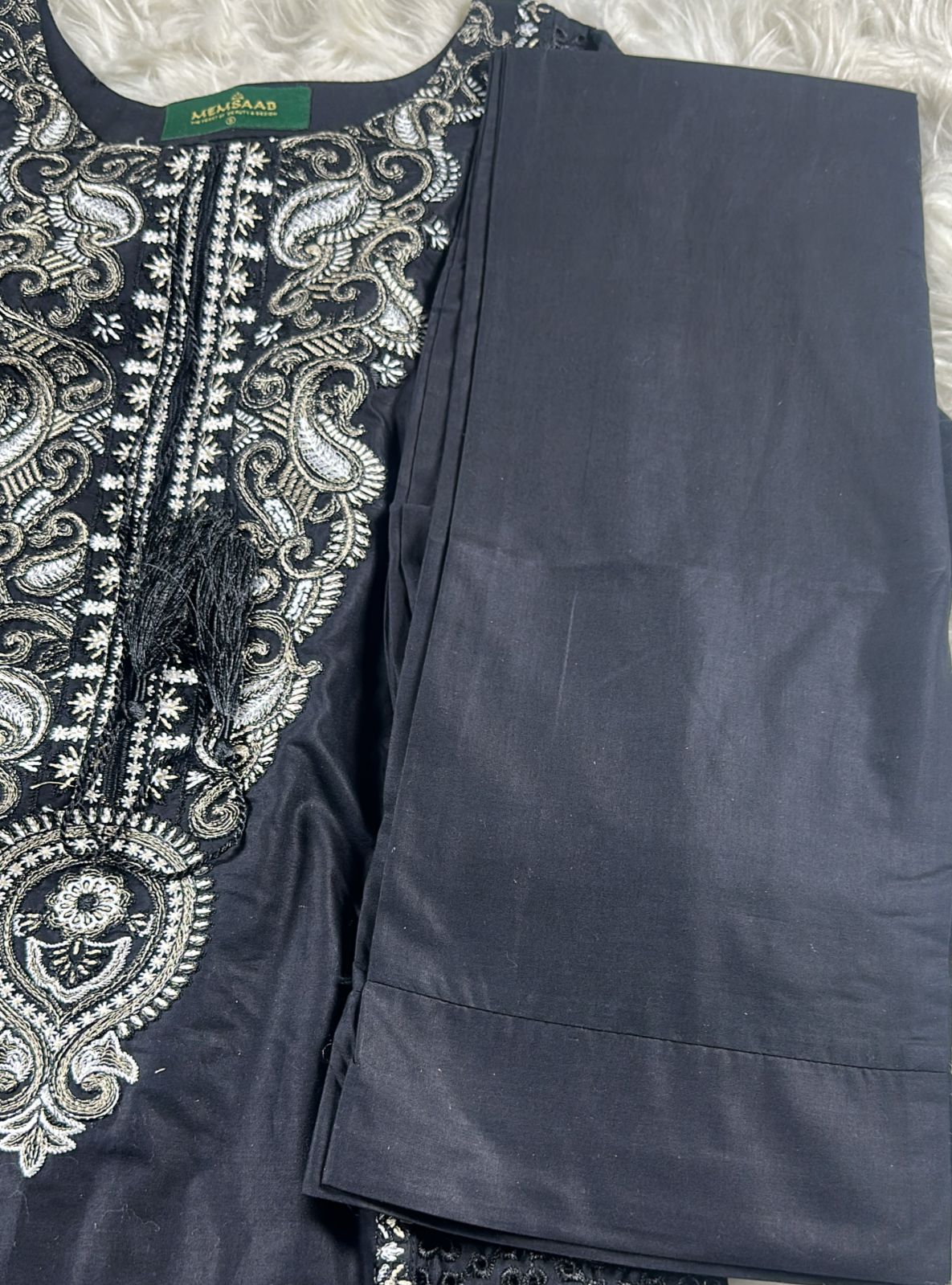 ATR-1136-Black- Sehrish B Lux Cotton - Memsaab Online