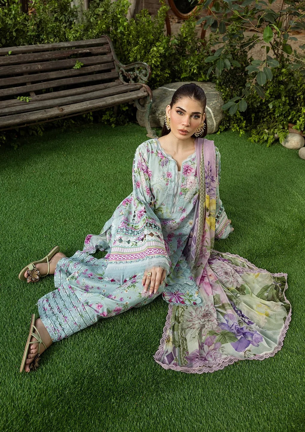 ELFECD-03-B-Floral Charm - Readymade - Elaf Prints Collection 2025 - Memsaab Online