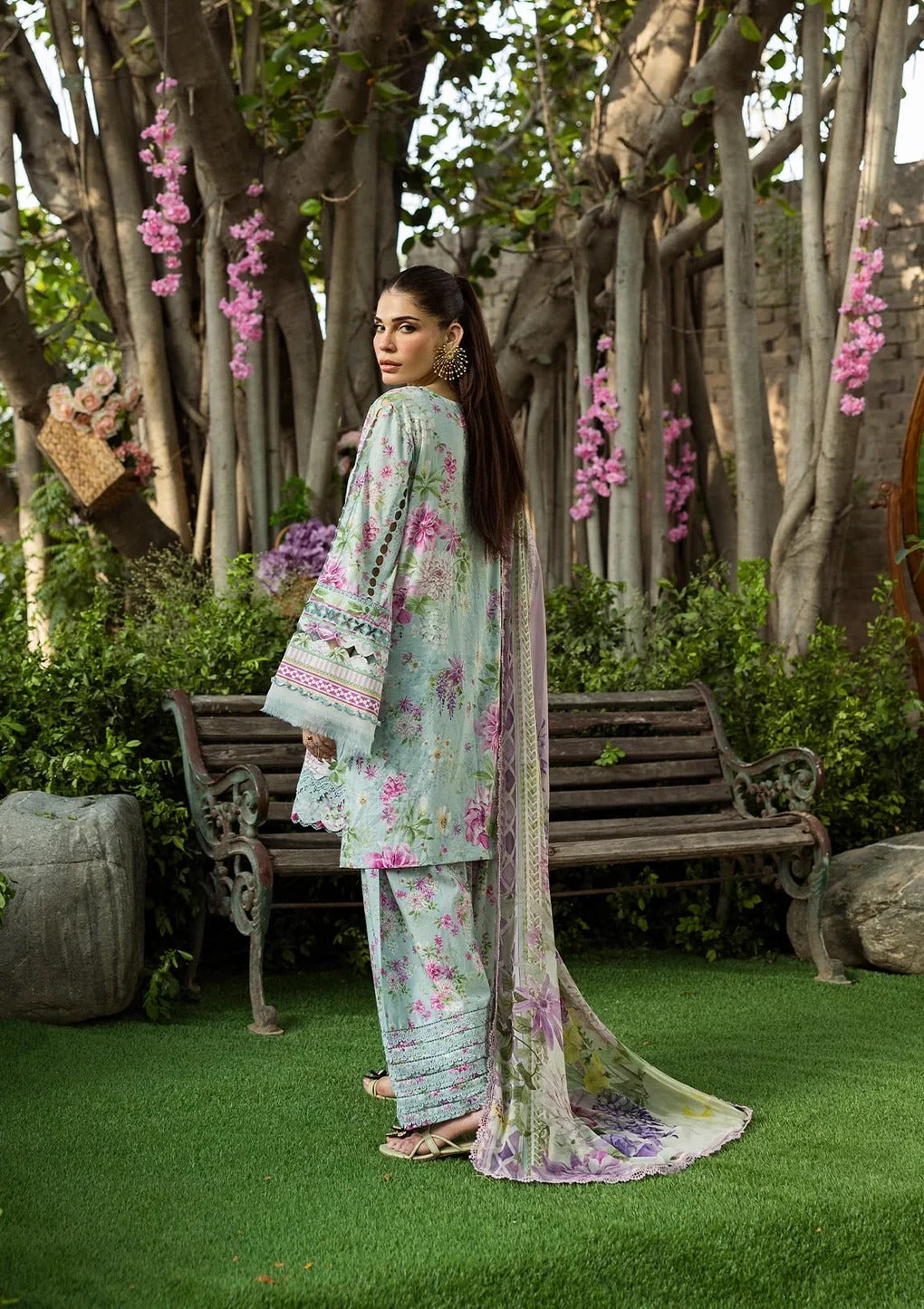 ELFECD-03-B-Floral Charm - Readymade - Elaf Prints Collection 2025 - Memsaab Online