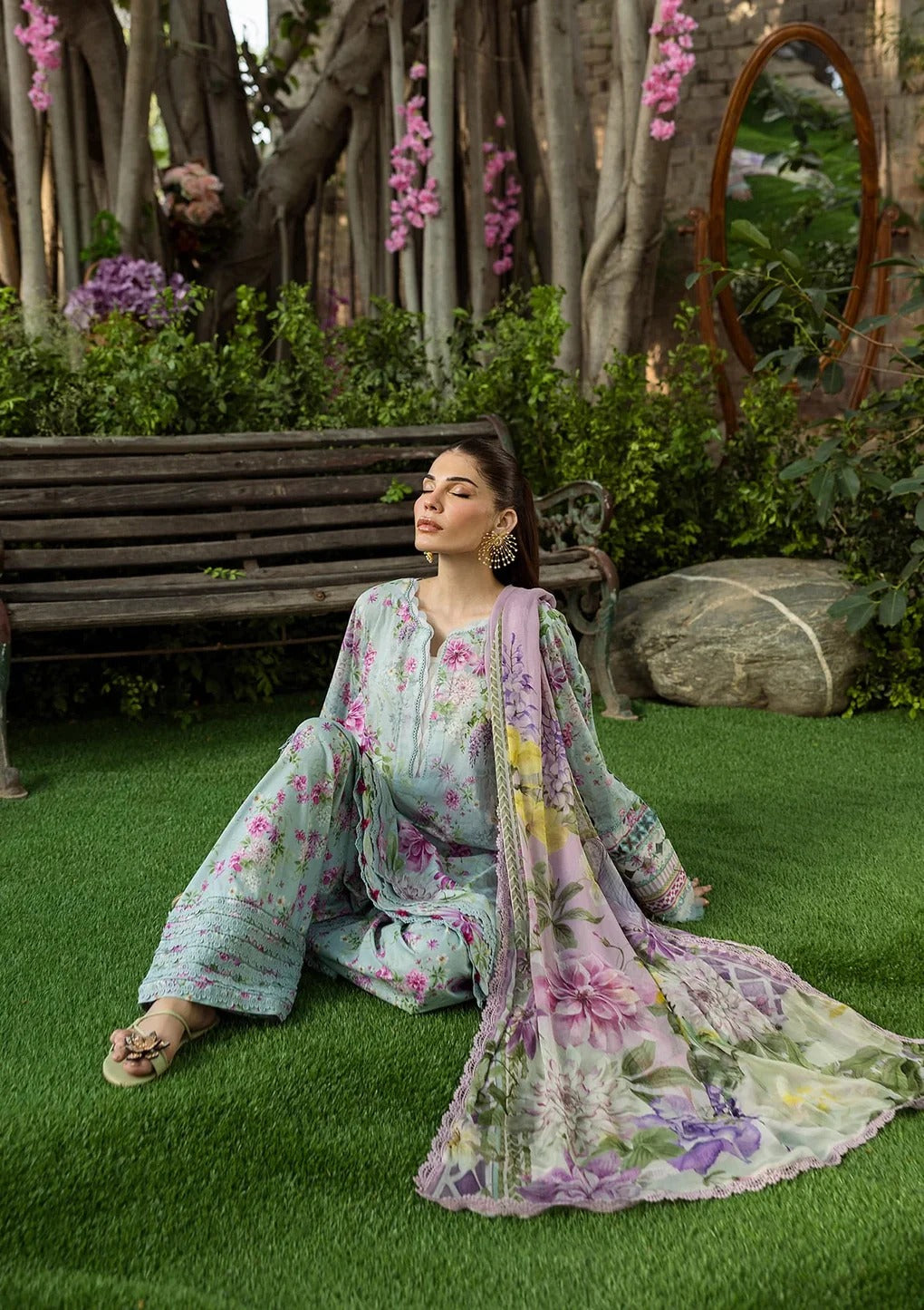 ELFECD-03-B-Floral Charm - Readymade - Elaf Prints Collection 2025 - Memsaab Online
