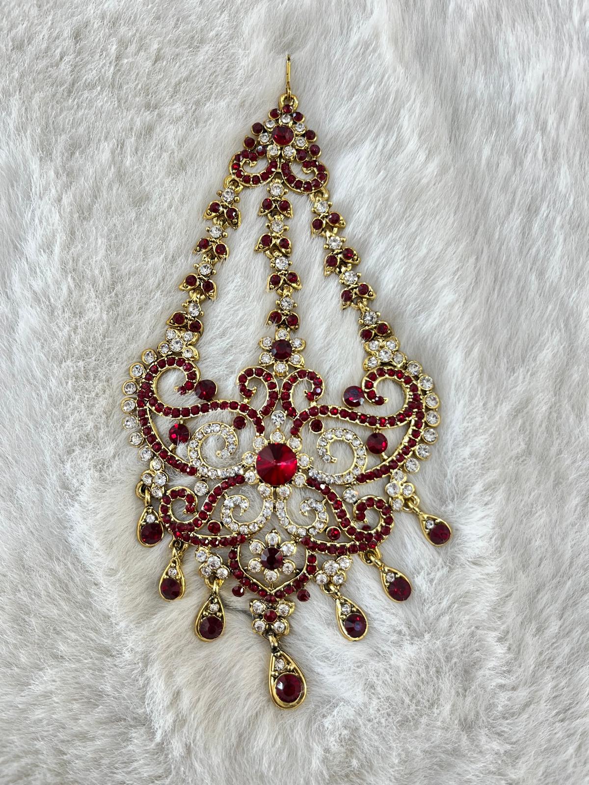 J161 -MAROON-Head Piece / Jummer - Memsaab Online