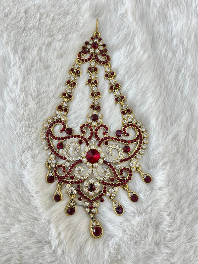 J161 -MAROON-Head Piece / Jummer - Memsaab Online