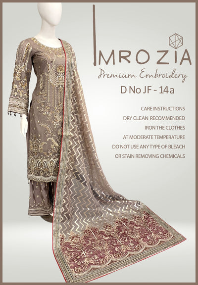 MBDR-14-A - Readymade - Imrozia Embroidered Net Collection 2025 - Memsaab Online