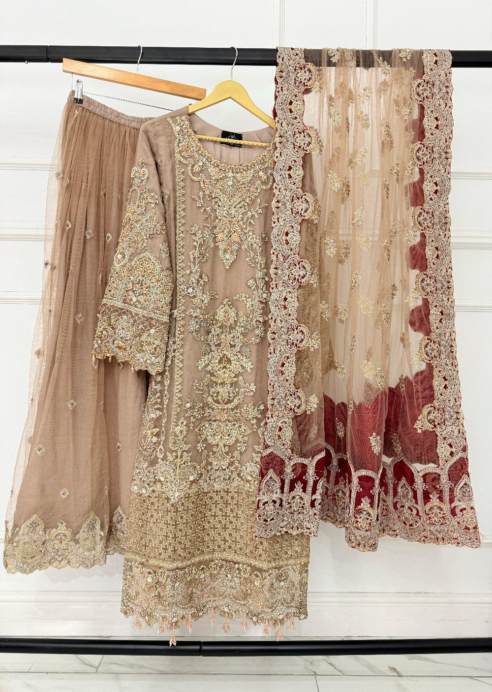 ARWS-05- Brown - Readymade - ARW Chiffon Collection 2025 - Memsaab Online