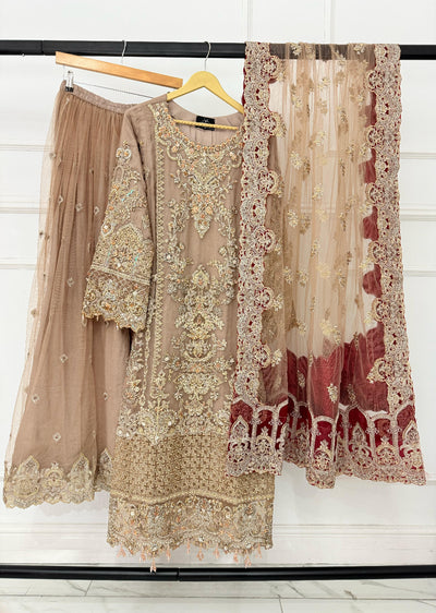 ARWS-05- Brown - Readymade - ARW Chiffon Collection 2025 - Memsaab Online