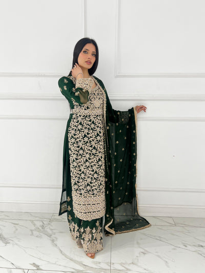 SHAZ9009 Chiffon Ghotta Work Suit - Memsaab Online