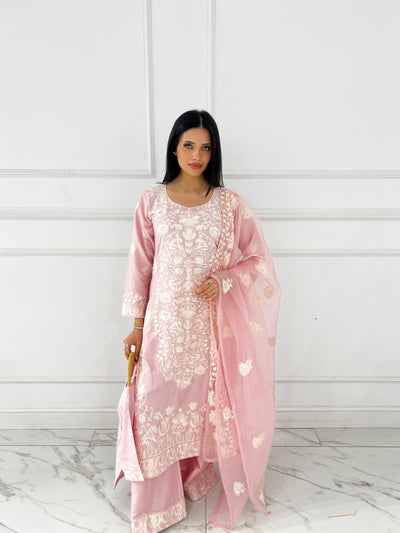 HK300 Readymade - Mother & Daughter Linen Outfit 2025 - Memsaab Online