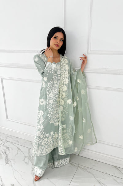 HK300 Readymade - Mother & Daughter Linen Outfit 2025 - Memsaab Online