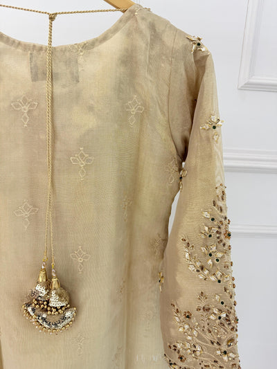 SRB3235 - Gold/Green - Sehrish B Design 2025 - Memsaab Online