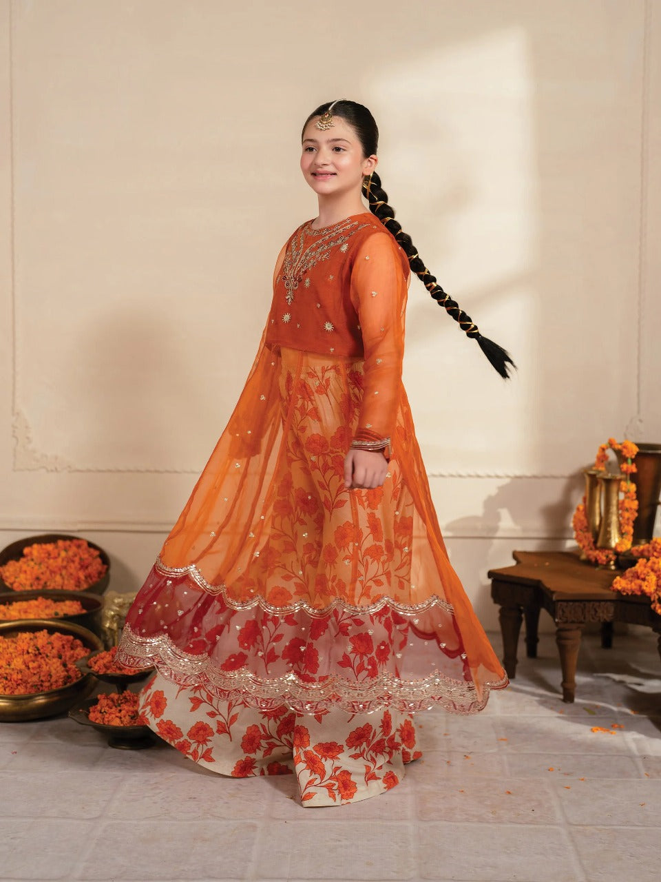 GNT-8013 - Haseen- Readymade Kids Suit by Garnet 2024 - Memsaab Online