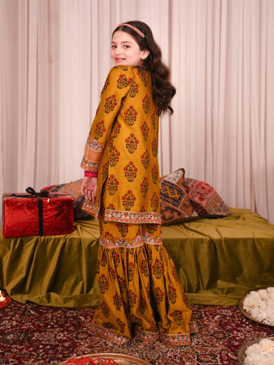 GNT-5006 - Sunehri- Readymade Kids Suit by Garnet 2024 - Memsaab Online