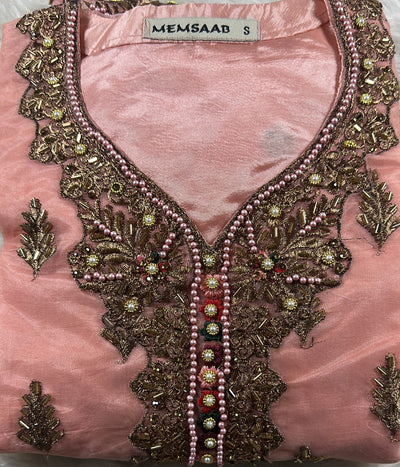UMR907 - Peach - Readymade - Memsaab Formal Suit - Memsaab Online