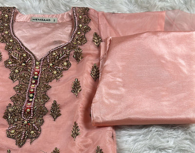UMR907 - Peach - Readymade - Memsaab Formal Suit - Memsaab Online