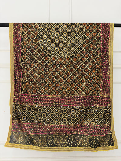 SMR7101 - Block Print Wedding Duppattas - Memsaab Online