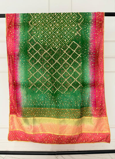 SMR7101 - Block Print Wedding Duppattas - Memsaab Online