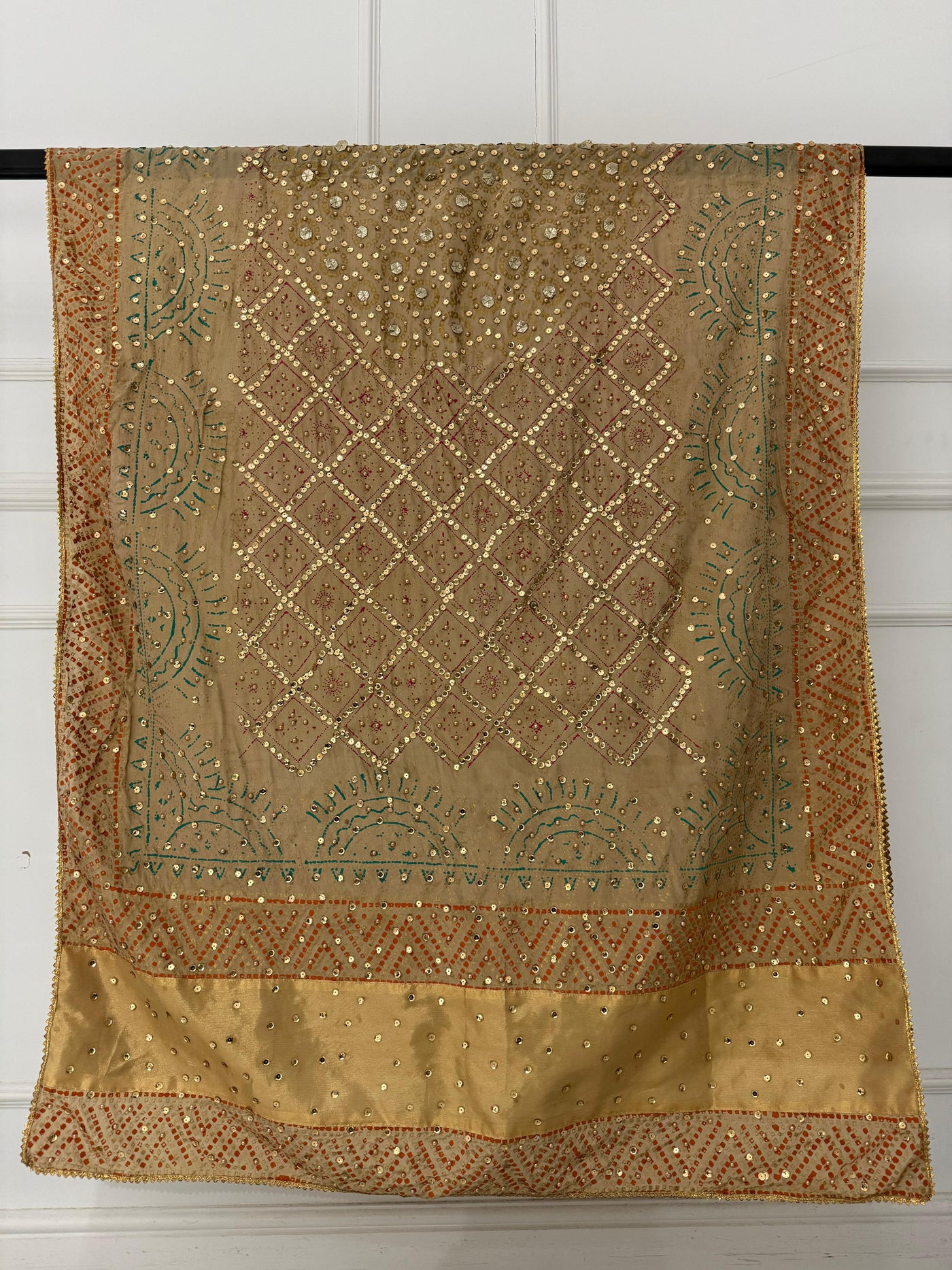 SMR7101 - Block Print Wedding Duppattas - Memsaab Online
