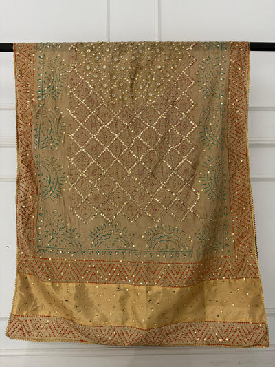 SMR7101 - Block Print Wedding Duppattas - Memsaab Online