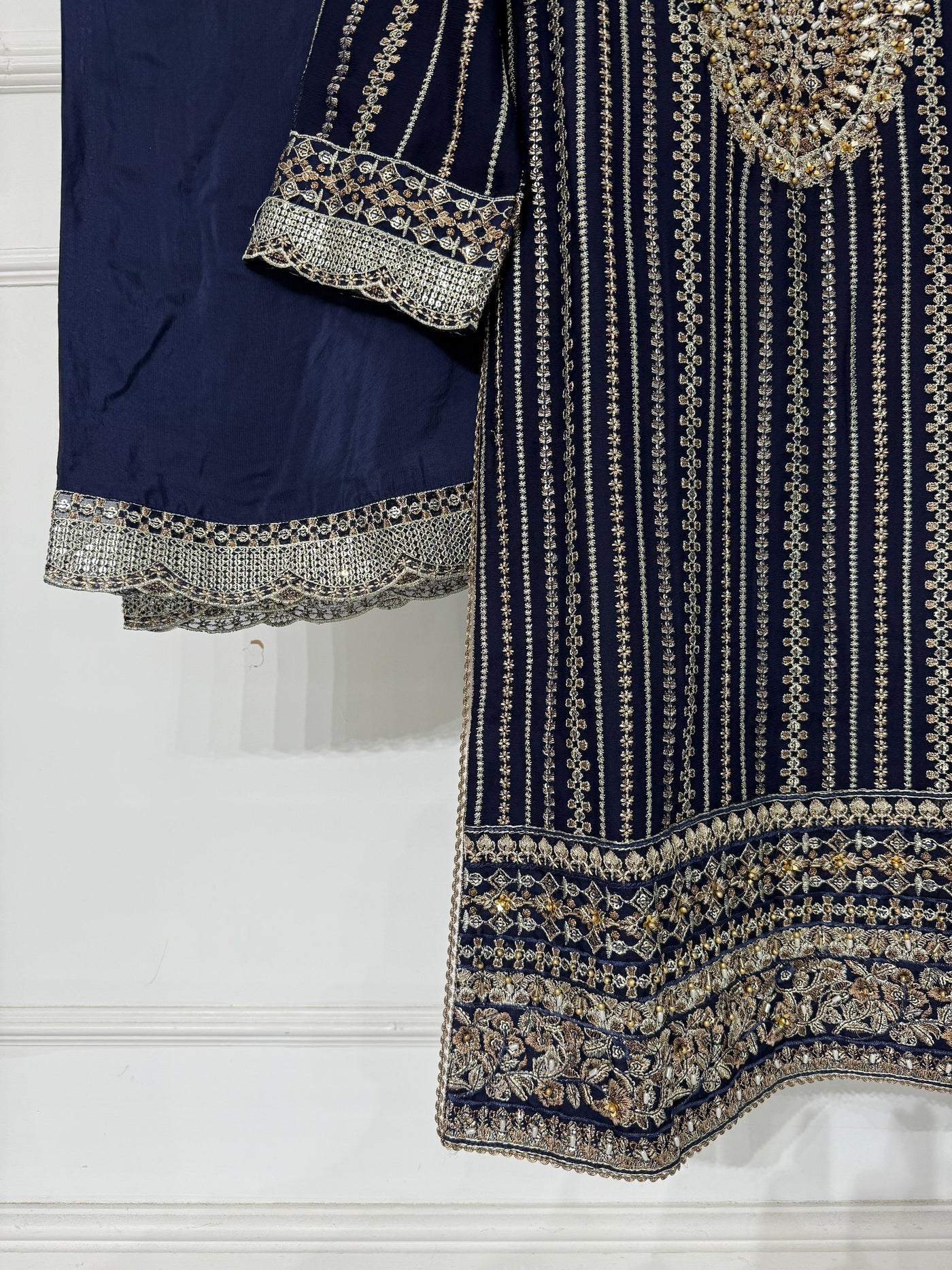 PS-1904 - Peach - Readymade Chiffon Suit 2025 - Memsaab Online
