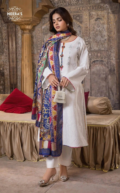 HSS-363- Readymade IVORY ROYALE Heeras Suit - Memsaab Online