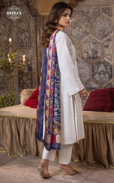 HSS-363- Readymade IVORY ROYALE Heeras Suit - Memsaab Online