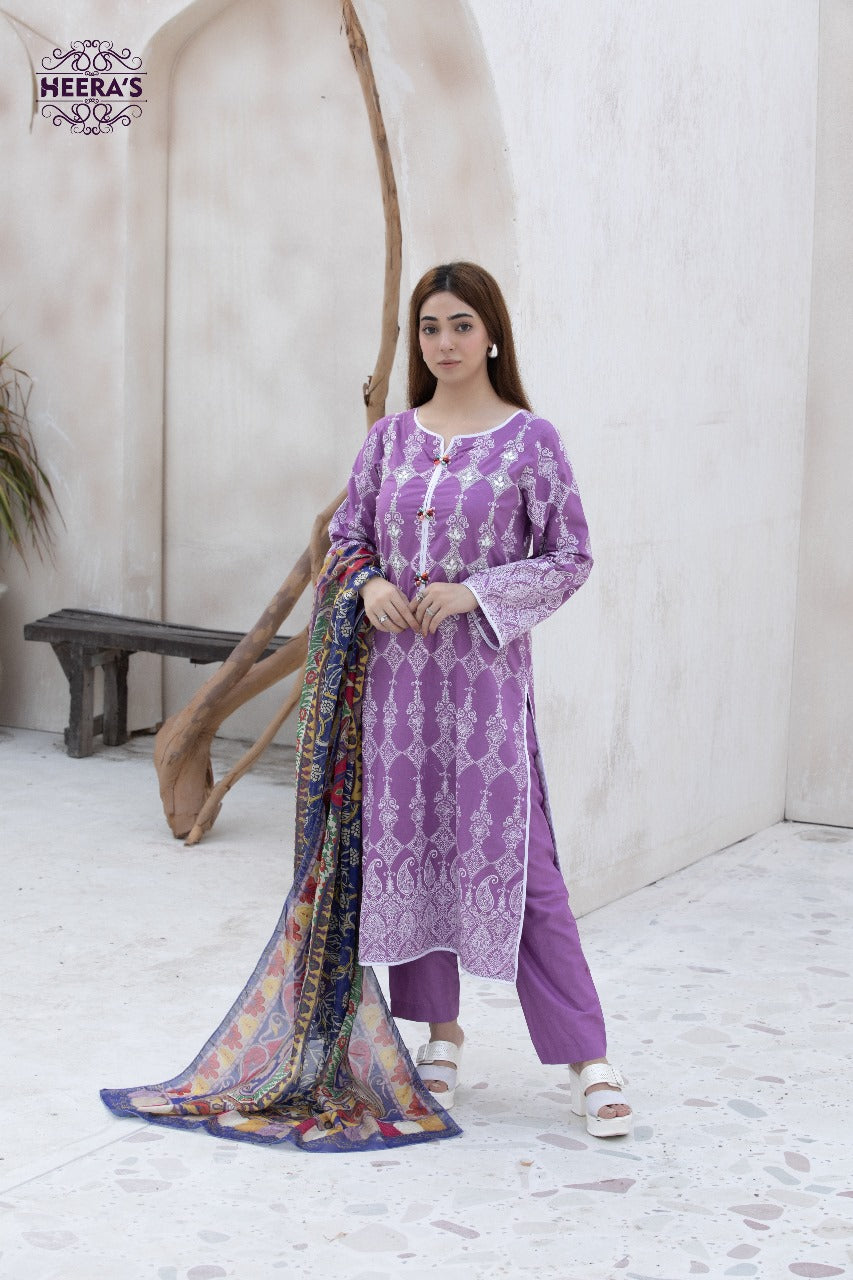 HSS-363- Readymade IVORY ROYALE Heeras Suit - Memsaab Online