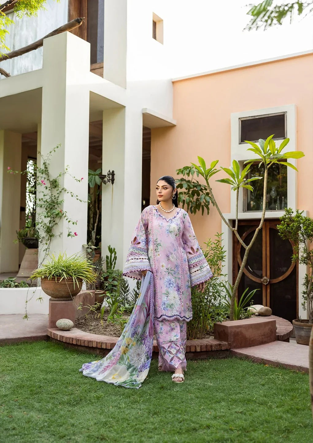 ELFECD-03-A- Wisteria - Readymade - Elaf Prints Collection 2025 - Memsaab Online