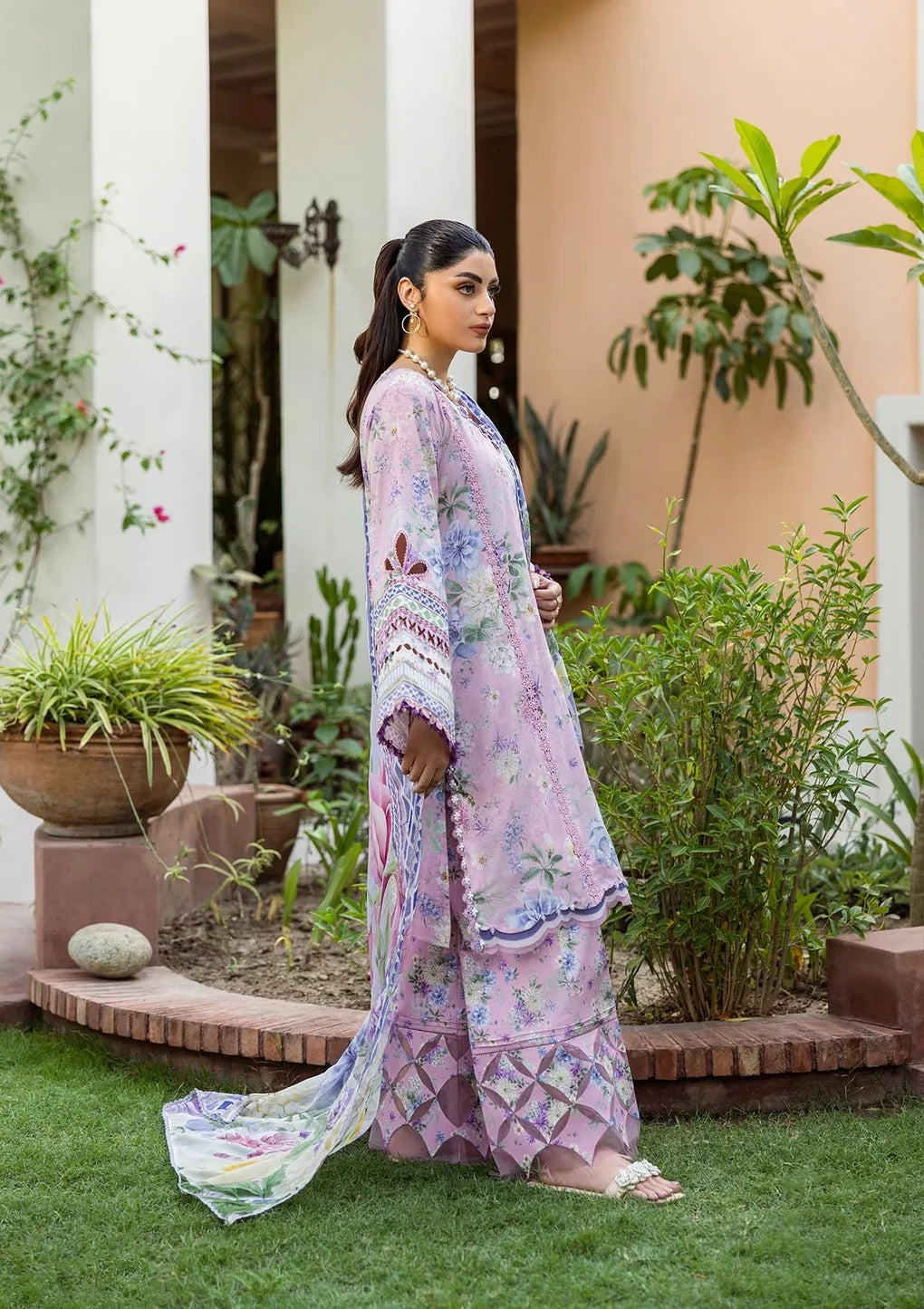 ELFECD-03-A- Wisteria - Readymade - Elaf Prints Collection 2025 - Memsaab Online