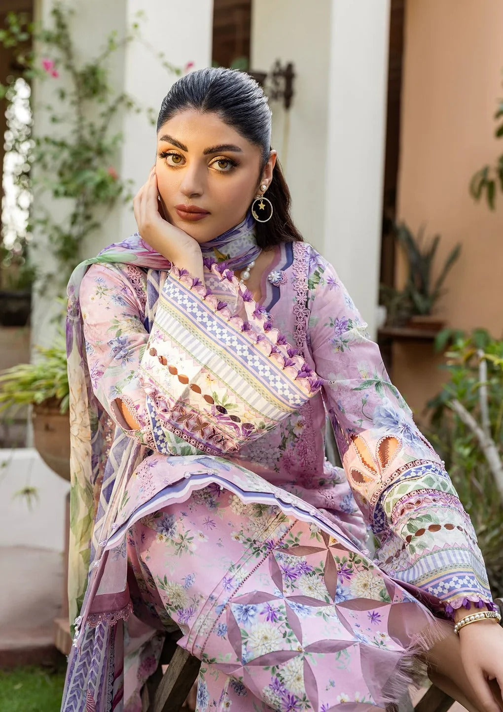 ELFECD-03-A- Wisteria - Readymade - Elaf Prints Collection 2025 - Memsaab Online