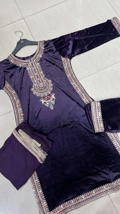 BPH-204 - Readymade Velvet Suit - Memsaab Online
