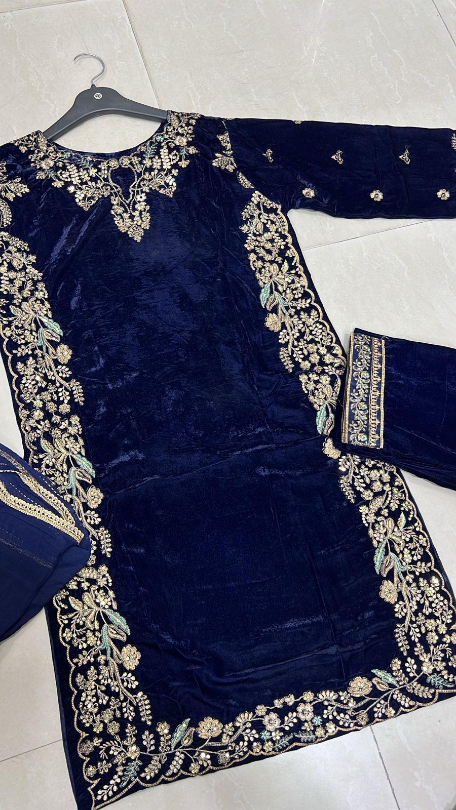 BPH-205 - Readymade Velvet Suit - Memsaab Online
