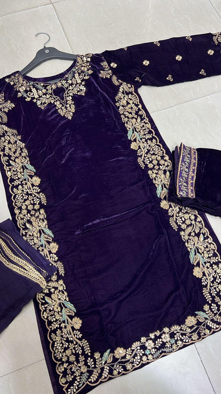 BPH-205 - Readymade Velvet Suit - Memsaab Online
