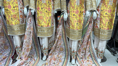 BPH-202 - Readymade Yellow Viscose Suit - Memsaab Online
