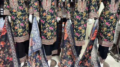 BPH-203 - Readymade Black Viscose Suit - Memsaab Online