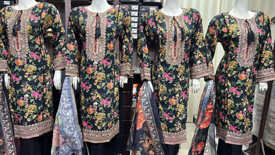 BPH-203 - Readymade Black Viscose Suit - Memsaab Online