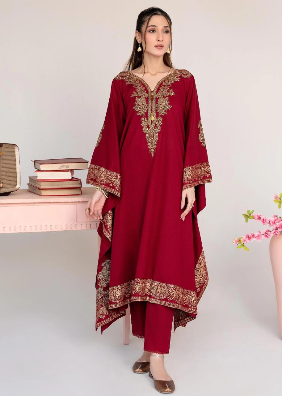 MSBMT-30 - Crescent Khaddar Kaftan - Memsaab Online