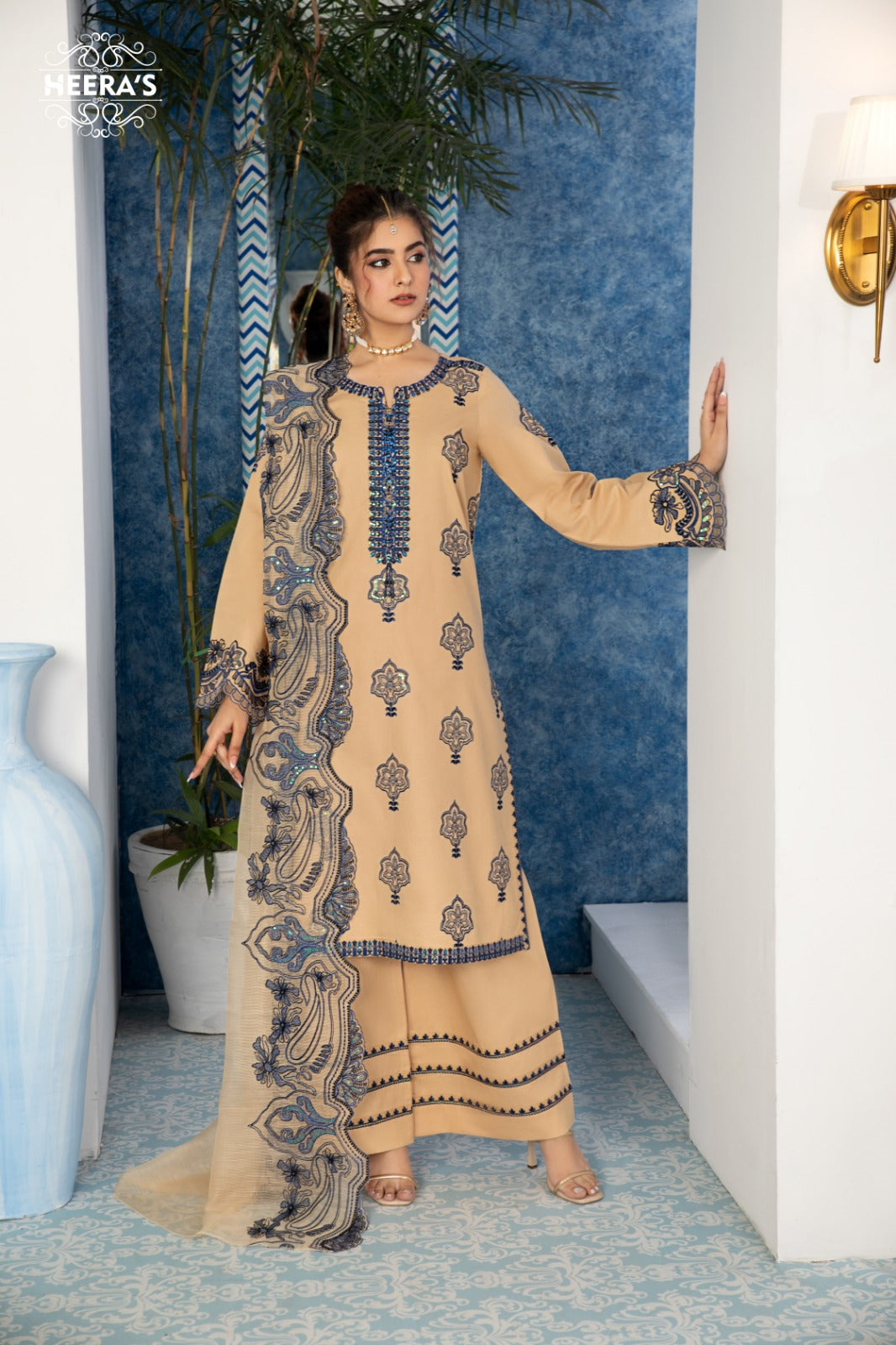 HSS-346- Readymade Heeras Suit - Memsaab Online