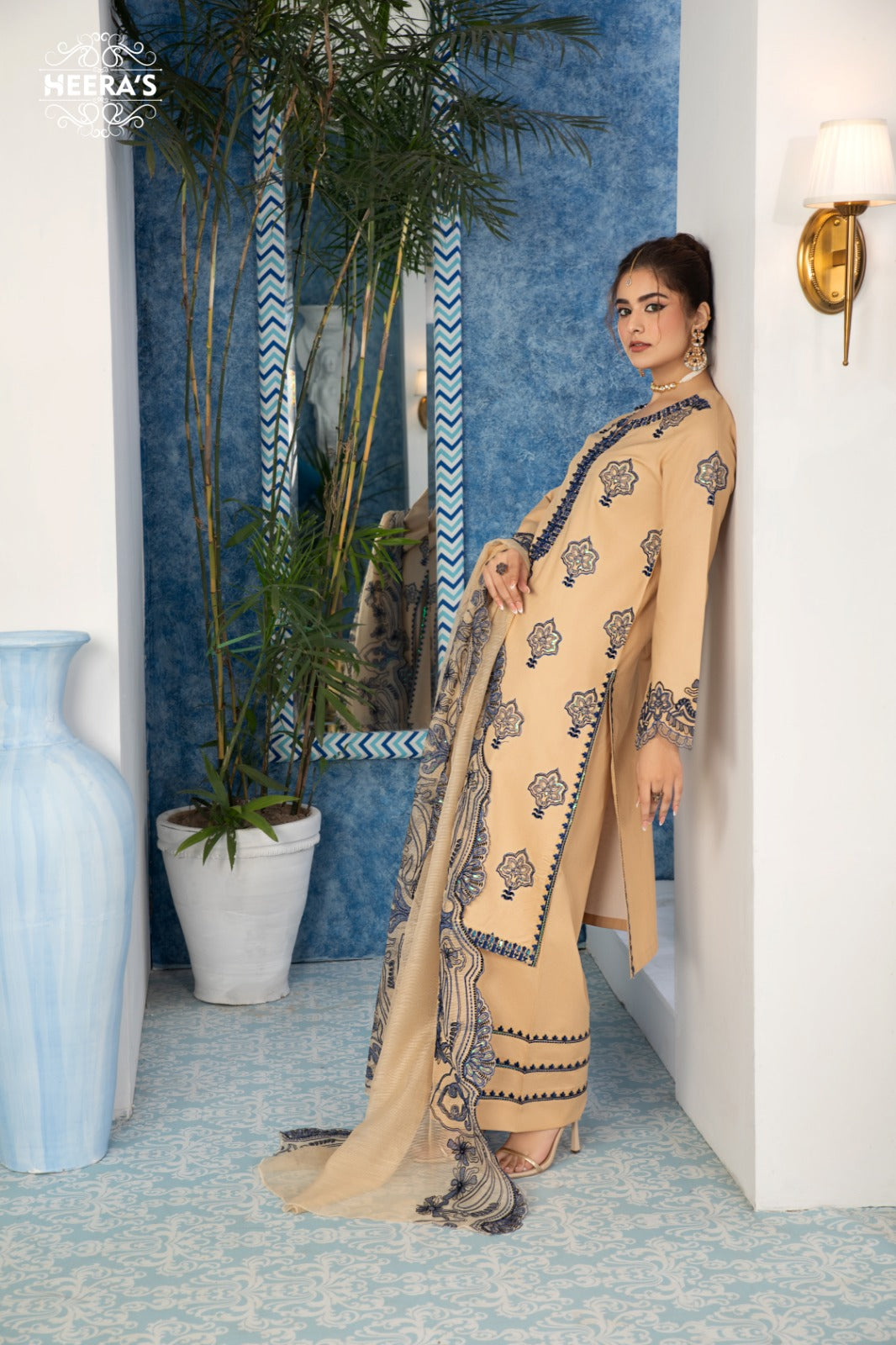 HSS-346- Readymade Heeras Suit - Memsaab Online