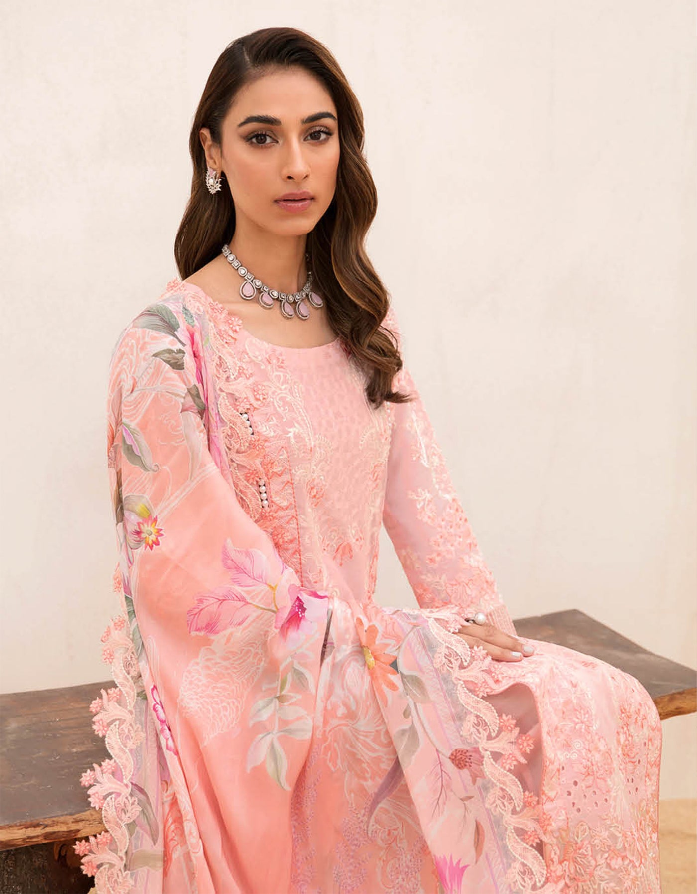 Z-703R Readymade Ramsha Andaaz Luxury Lawn - Memsaab Online