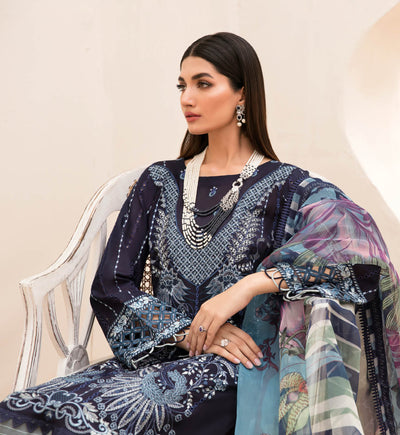 Z-707R Readymade Ramsha Andaaz Luxury Lawn - Memsaab Online