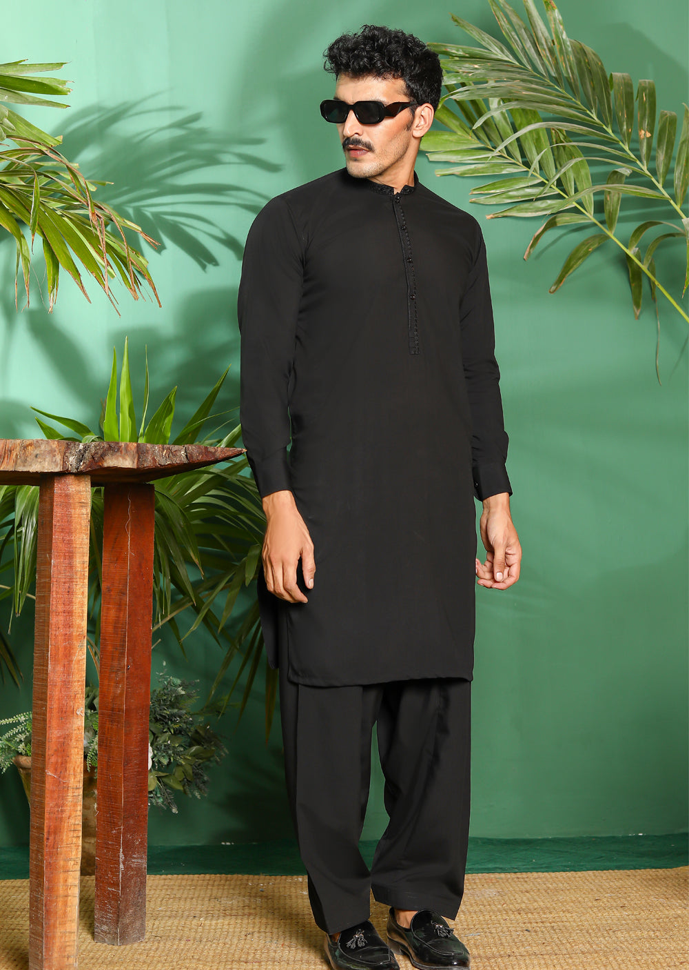 ZN2933 Black Readymade Father & Son Trouser Suit – Memsaab